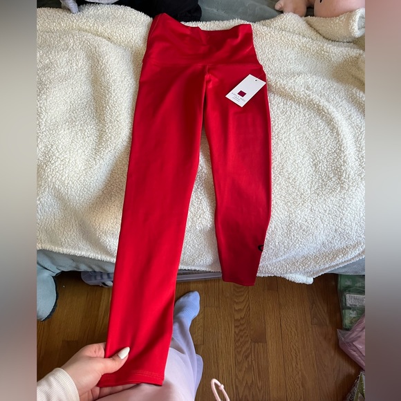 Cyclebar Pants & Jumpsuits Nwt Emily Hsu Designs Cyclebar Red Leggings Size Medium Poshmark